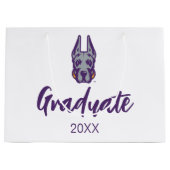 ユニバーシティアットアルバニーグレートダネマスコットヘッド ラージペーパーバッグ (正面)