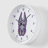 ユニバーシティアットアルバニーグレートダネマスコットヘッド 壁時計 (傾斜)