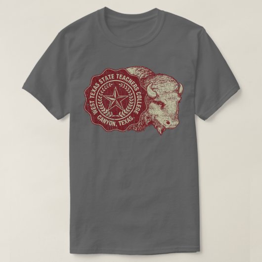 ユニバーシティウエストテキサス州州先生大学1923 Tシャツ (デザイン正面)