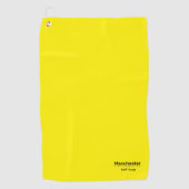 ユニバーシティゴルフチームイエロー&ブラック ゴルフタオル (正面)