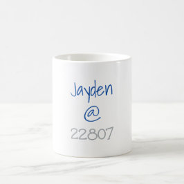 ユニバーシティシルバーブルージップコードカスタム コーヒーマグカップ
