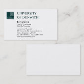 ユニバーシティスタイル – ダークグリーン 名刺 (正面/裏面)