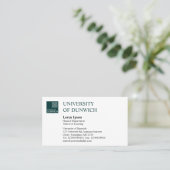 ユニバーシティスタイル – ダークグリーン 名刺 (スタンド正面)