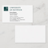 ユニバーシティスタイル – ダークグリーン 名刺 (正面/裏面)