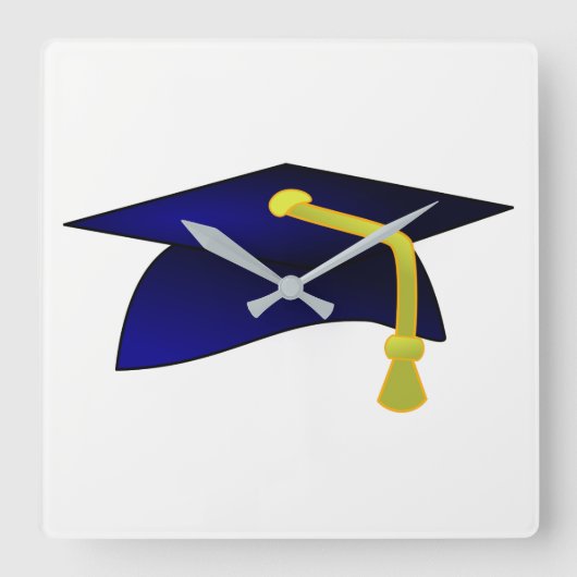 ユニバーシティハット スクエア壁時計 (正面)