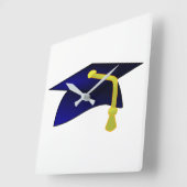 ユニバーシティハット スクエア壁時計 (傾斜)