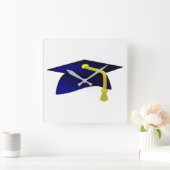 ユニバーシティハット スクエア壁時計 (ホーム)