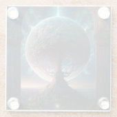 ユニバースコズミックツリーシュルレアルファンタジーアート ガラスコースター (裏面)