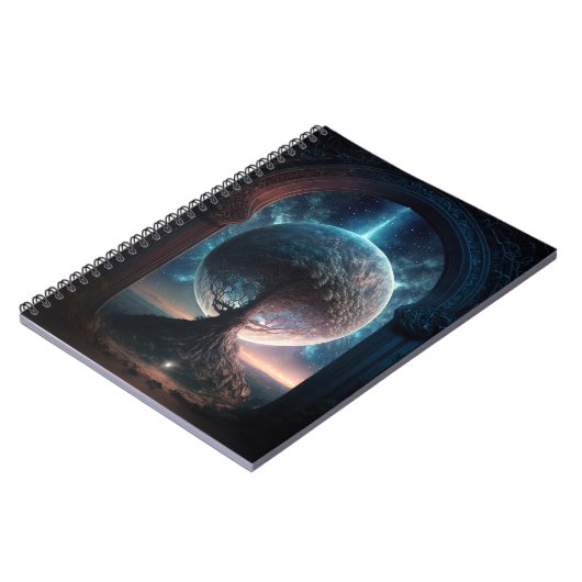 ユニバースコズミックツリーシュルレアルファンタジーアート ノートブック (左側)