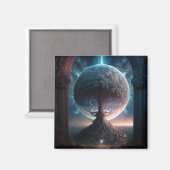ユニバースコズミックツリーシュルレアルファンタジーアート マグネット (正面/裏面)