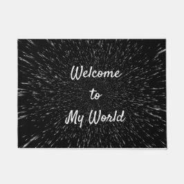 ユニバーススター引用文マイワールドへようこそ ドアマット