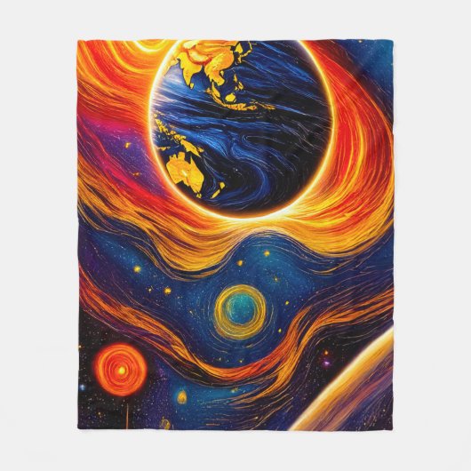 ユニバースパネル50x84 002 フリースブランケット (正面)