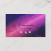 ユニバースピンクとダークブルーの宇宙きらめく宝石 名刺 (正面)