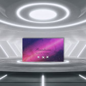 ユニバースピンクとダークブルーの宇宙きらめく宝石 名刺