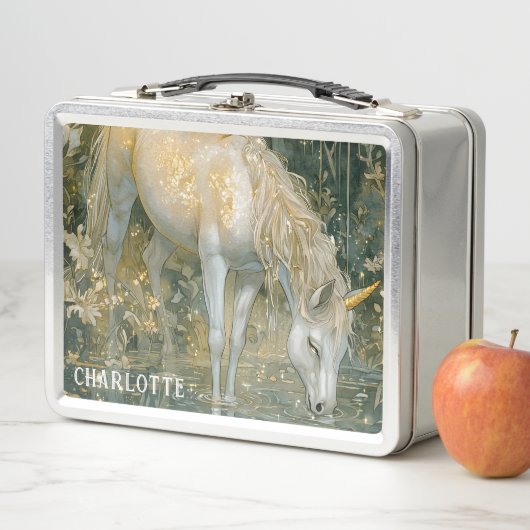 ユニパーソナライズされたコーン魅惑の森 メタルランチボックス (インサイチュ)