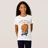 ユニフォームのかわいいオレンジ、新学期 Tシャツ (正面フル)