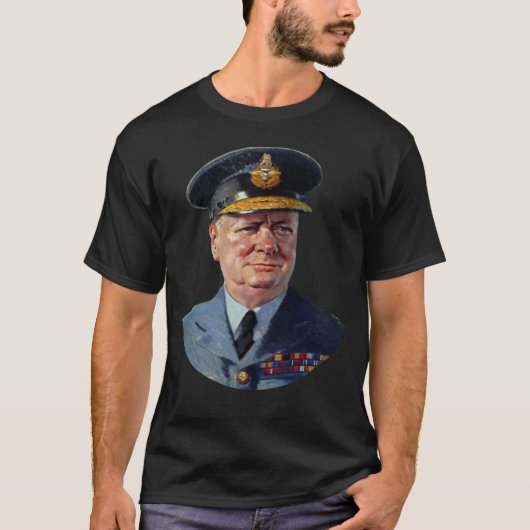 ユニフォームのウィンストン・チャーチル Tシャツ (正面)