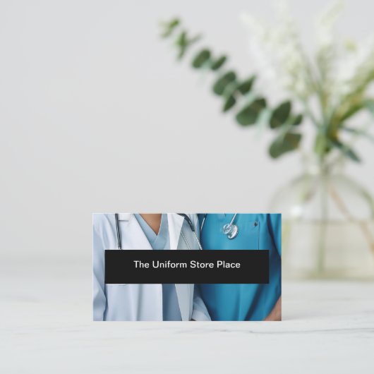 ユニフォーム医療スクラップストア 名刺 (スタンド正面)