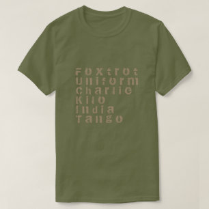 、ユニフォーム、チャーリー、キロ、インドのタンゴはフォックストロッ Tシャツ