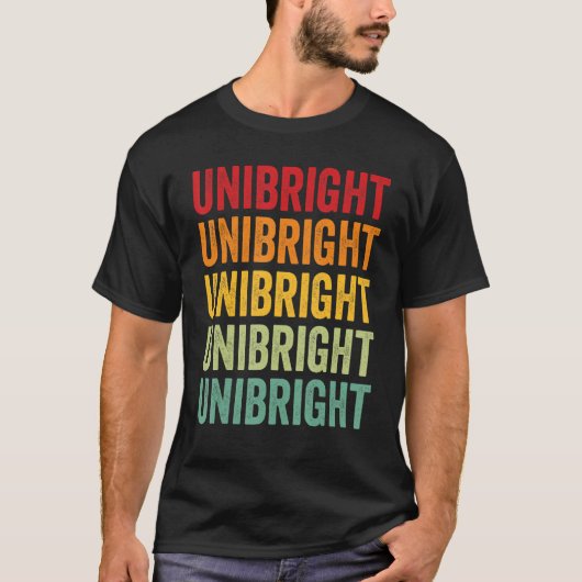 ユニブライト暗号虹文字デザイン Tシャツ (正面)