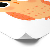 ユニブロウフクロウ |かわいいおもしろい眉毛フクロウ ポスター (角)