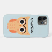 ユニブロウフクロウ |かわいいおもしろい眉毛フクロウ Case-Mate iPhoneケース (裏面(横))