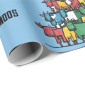 ユニーカウクリスマスツリープン抽象芸術 ラッピングペーパー (ロールコーナー)