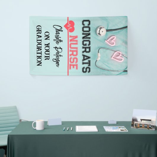 ユニークおめでとうナース卒業 横断幕 (トレードショー)