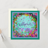 ユニークおもしろいお洒落鳥フローラ意志力 カード (正面/裏面インサイチュ)