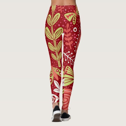 ユニークおもしろいパターン(の模様が)あるレギンス レギンス (裏面)