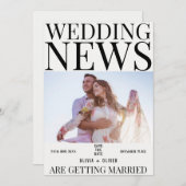 ユニークおもしろい写真結婚新聞 セーブザデート (正面/裏面)