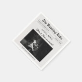 ユニークおもしろい結婚新聞の写真 スタンダードカクテルナプキン (角)