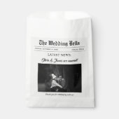 ユニークおもしろい結婚新聞の写真 フェイバーバッグ (正面)