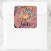 ユニークお洒落ツリービーユー勇気付けられる スクエアシール (バッグ)