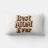 ユニークかわいらし最高のタイポグラフィママ ランバークッション (裏面)