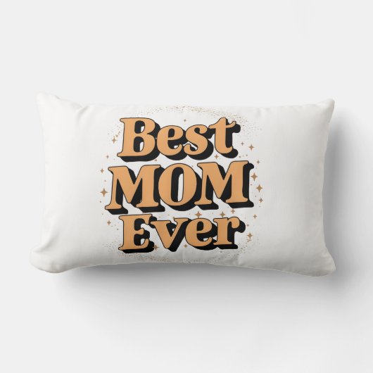 ユニークかわいらし最高のタイポグラフィママ ランバークッション (正面)