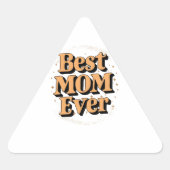ユニークかわいらし最高のタイポグラフィママ 三角形シール (正面)