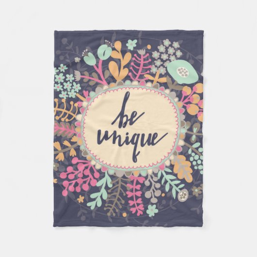 ユニークがあって下さい フリースブランケット (正面)