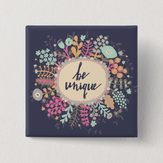 ユニークがあって下さい 缶バッジ (正面)