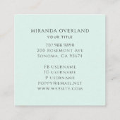 ユニークつる花 スクエア名刺 (裏面)