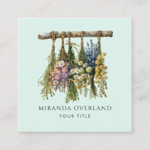 ユニークつる花 スクエア名刺