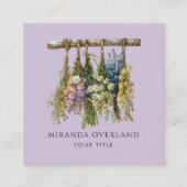 ユニークつる花 スクエア名刺 (正面)