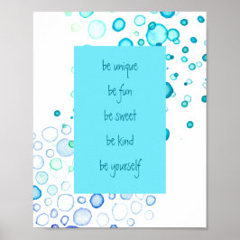 ユニークでいて、自分らしく。水彩ドット ポスター