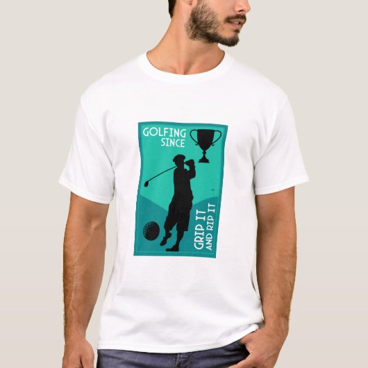 ユニークでおもしろいビンテージゴルフギフト Tシャツ (正面)