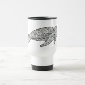 ユニークでアートな花のウミガメ旅行か通勤者のマグ トラベルマグ (中央)