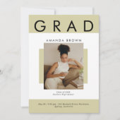 ユニークでエレガントなマガジン GRAD 発表 2025 招待状 (正面)