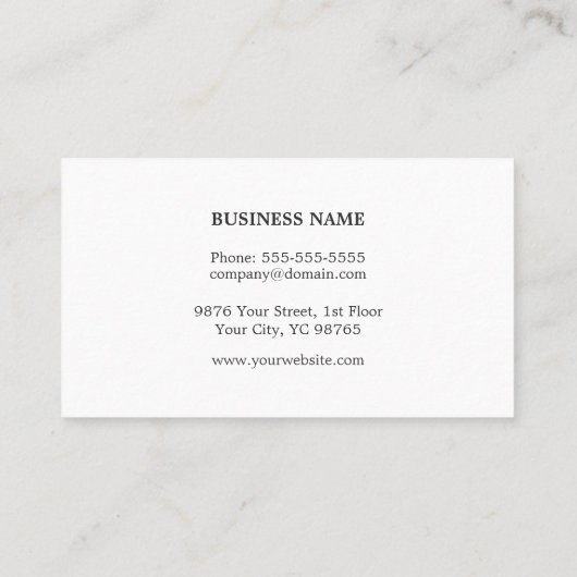 ユニークでエレガントな金ゴールドパターンイベントプランナー 名刺 (裏面)