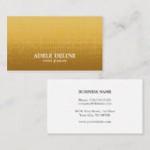 ユニークでエレガントな金ゴールドパターンイベントプランナー 名刺 (正面/裏面)