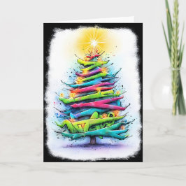 ユニークでカラフルなクリスマスカード シーズンカード
