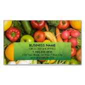 ユニークでカラフルな野菜の食料雑貨 マグネット名刺 (正面)